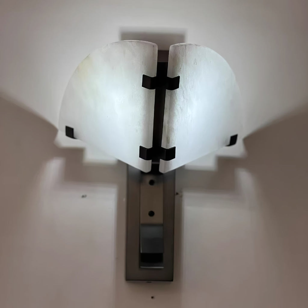 Dione Alabaster Wall Light, Hardwired Wall Sconce, detail 4