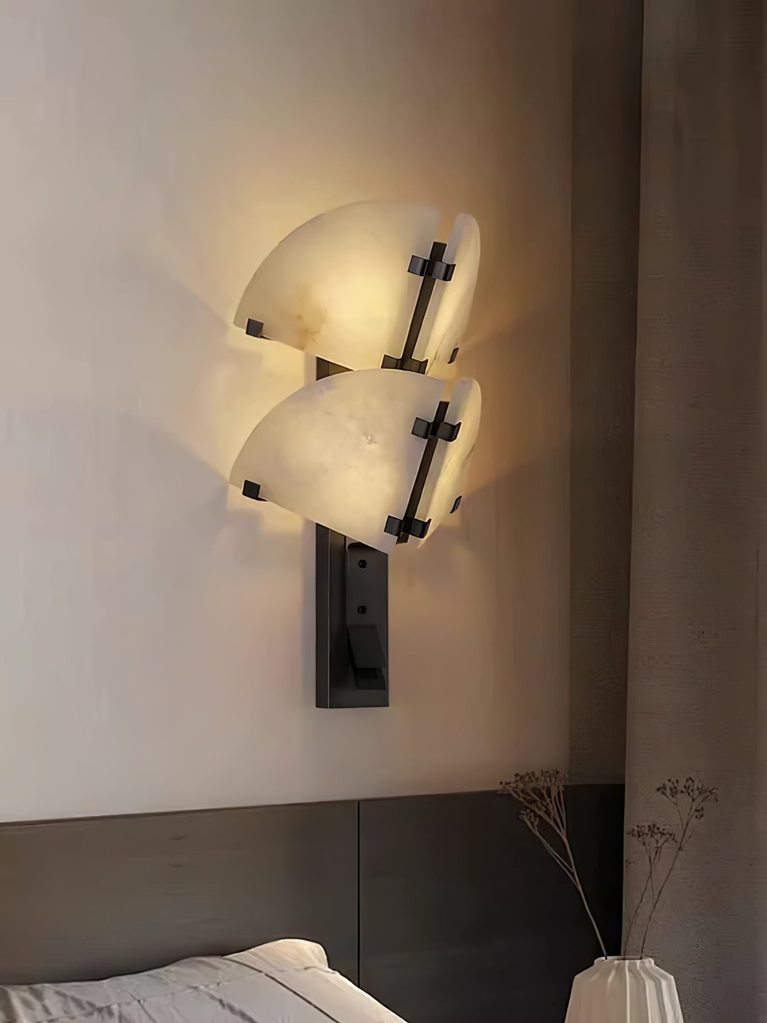 Dione Alabaster Wall Light, Hardwired Wall Sconce, detail 5