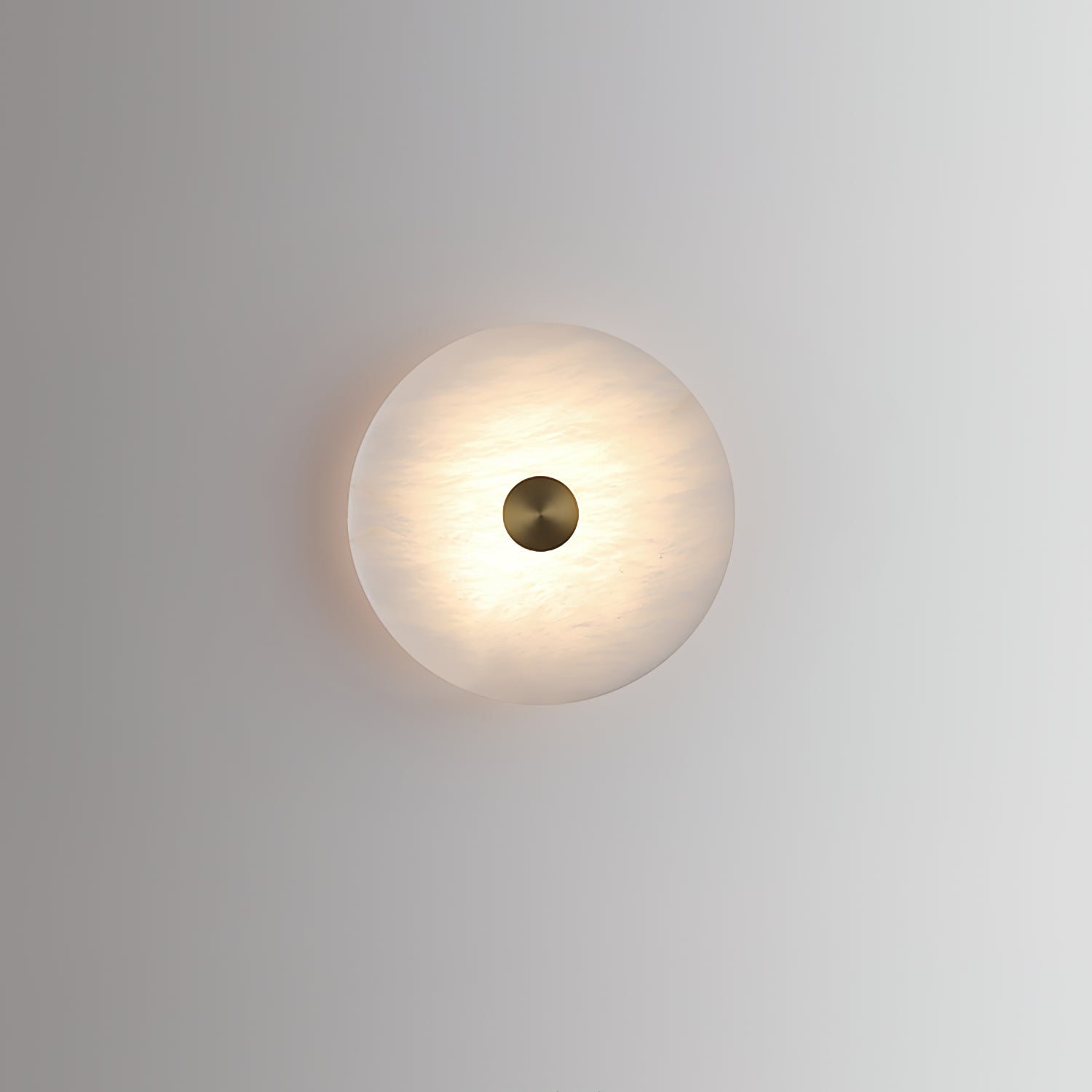 Disc Shaped Alabaster Wall Light, Hardwired Wall Sconce, detail 10