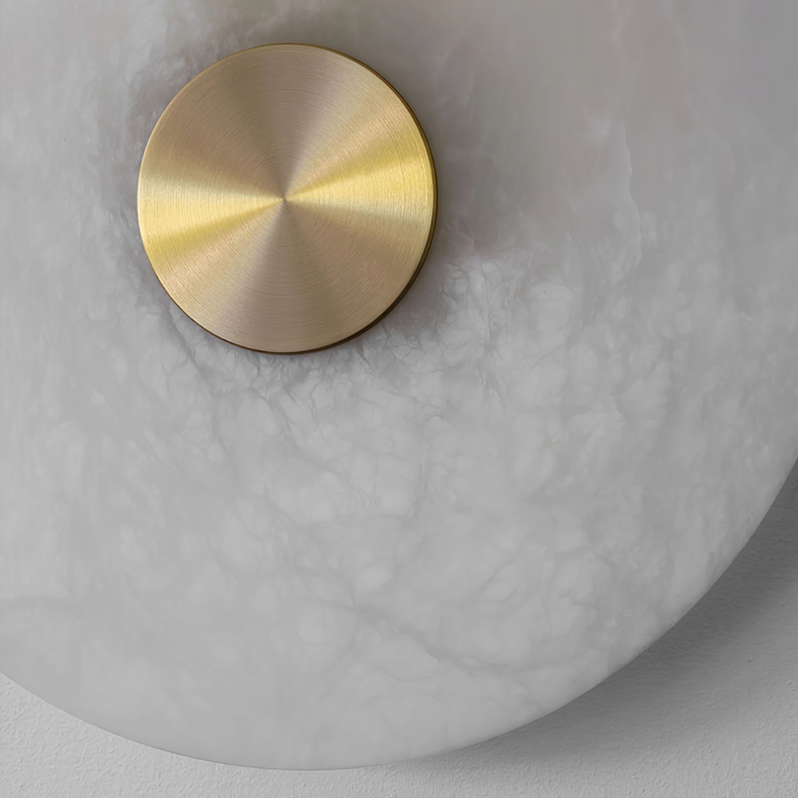 Disc Shaped Alabaster Wall Light, Hardwired Wall Sconce, detail 15