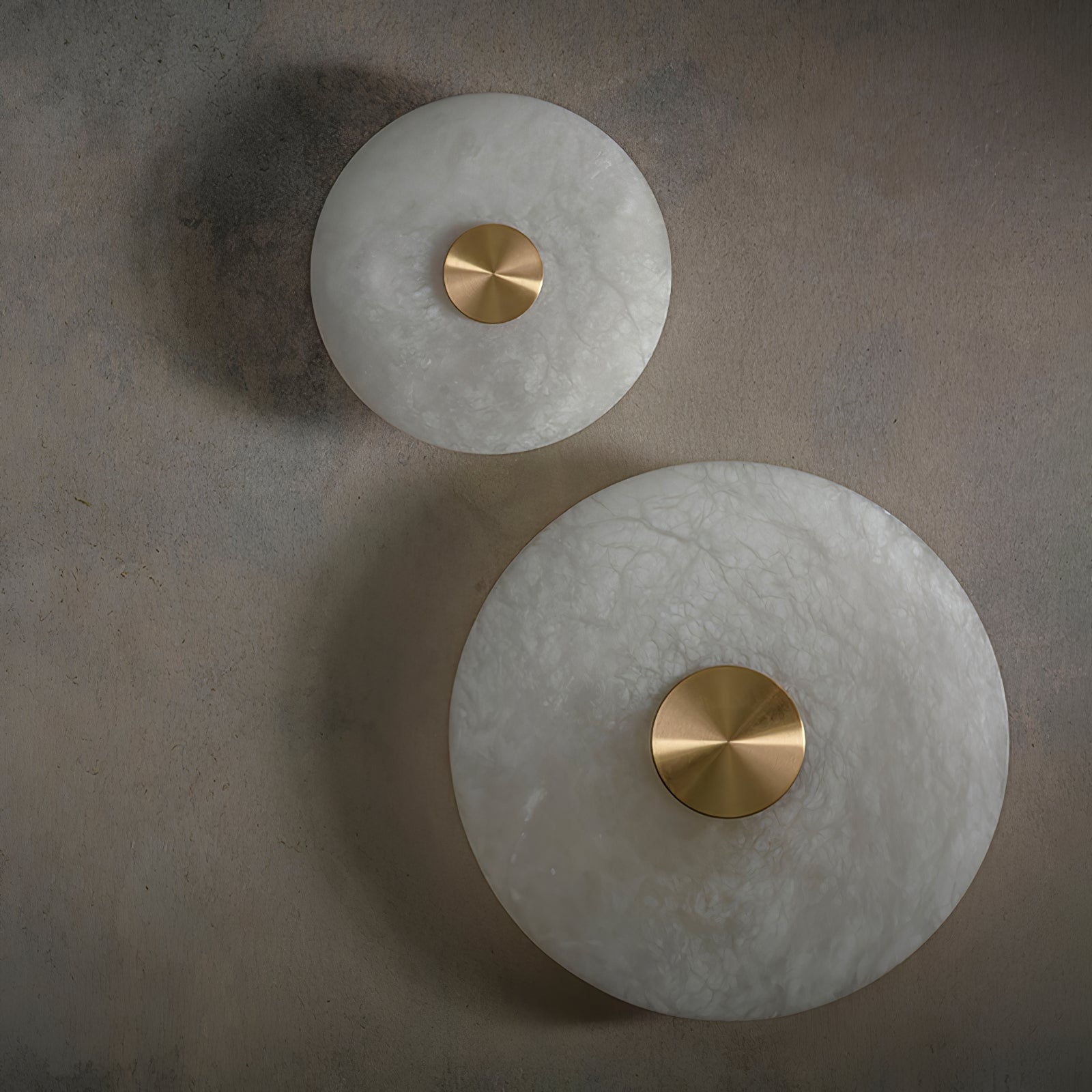 Disc Shaped Alabaster Wall Light, Hardwired Wall Sconce, detail 16