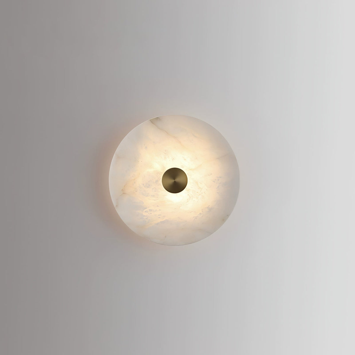 Disc Shaped Alabaster Wall Light, Hardwired Wall Sconce, detail 21