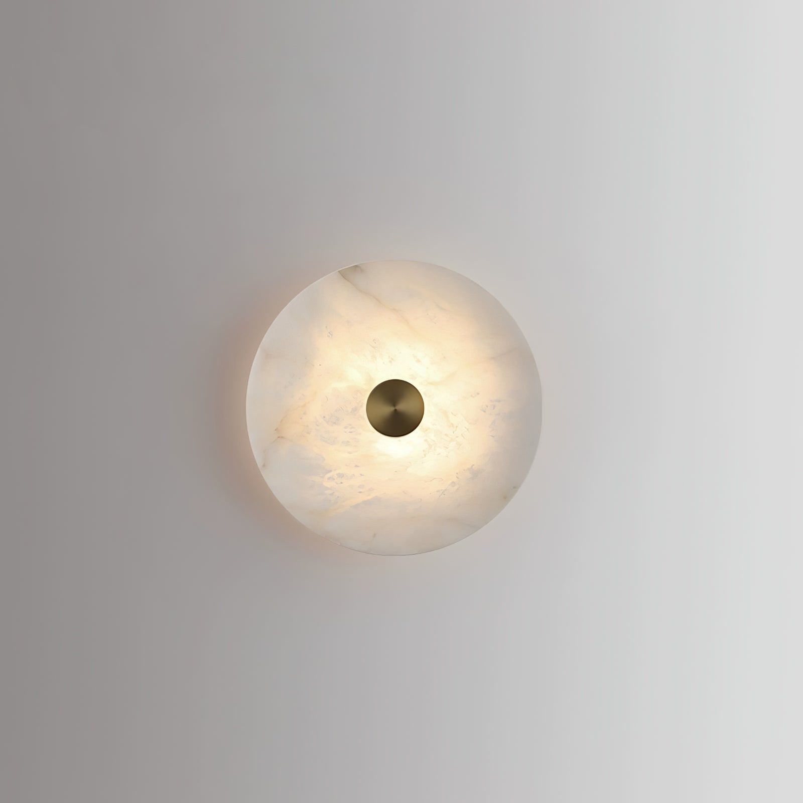 Disc Shaped Alabaster Wall Light, Hardwired Wall Sconce, detail 21