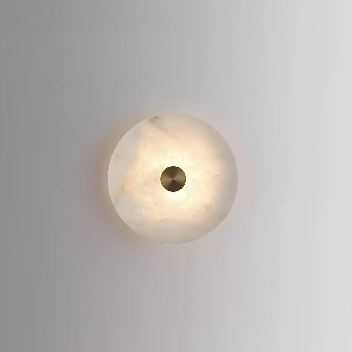 Disc Shaped Alabaster Wall Light, Hardwired Wall Sconce, detail 20