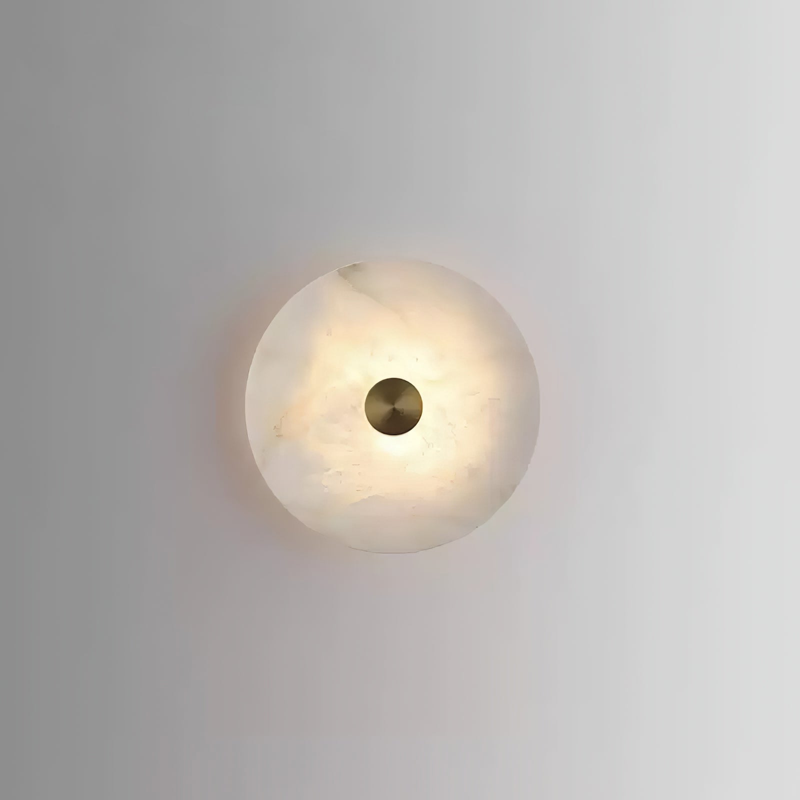 Disc Shaped Alabaster Wall Light, Hardwired Wall Sconce, detail 20