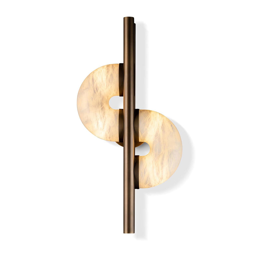 Dolly Alabaster Wall Light - ∅ 11.8″ x H 23.6″ Metal, Hardwired Wall Sconce, detail 5
