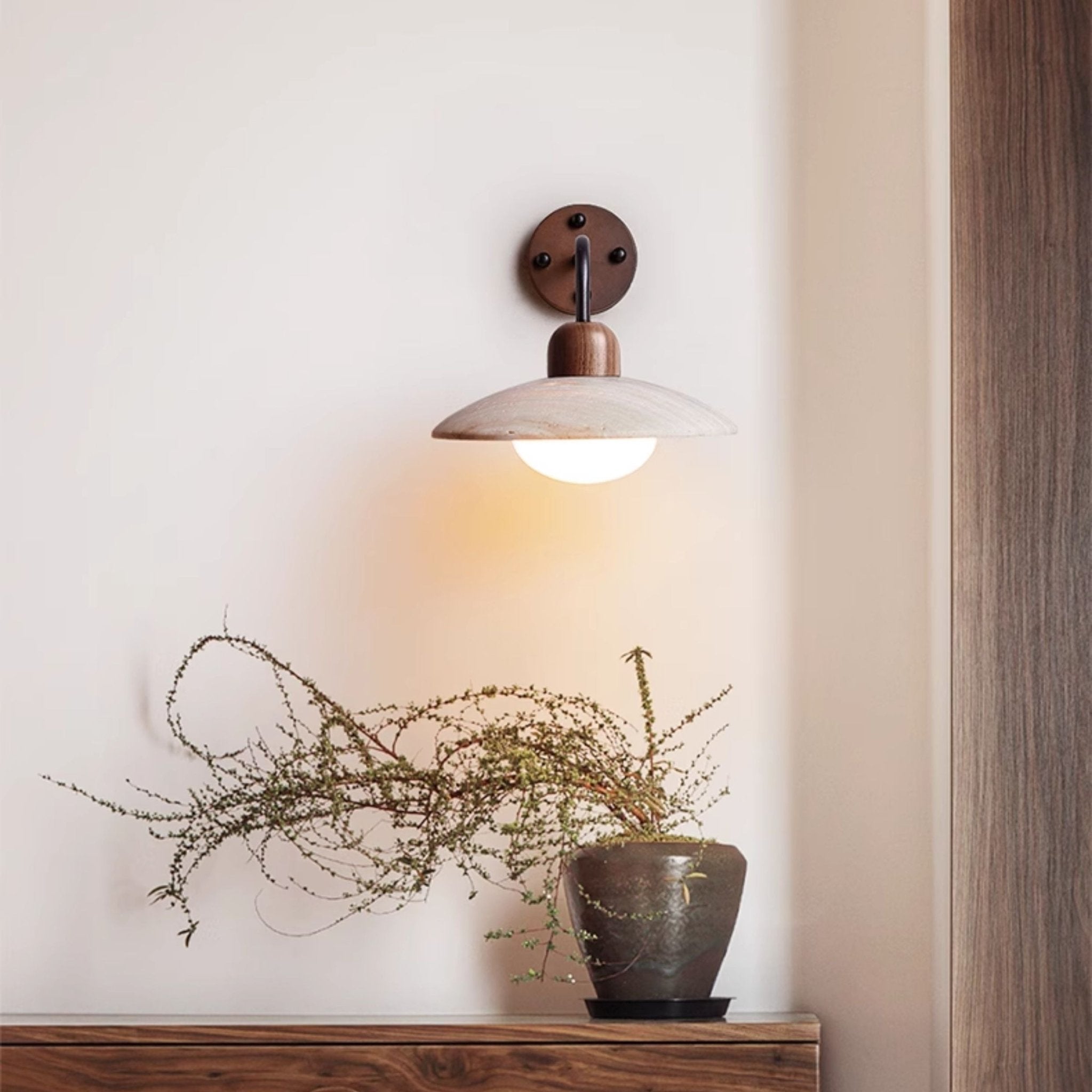 Dome Arm Wall Light, Hardwired Wall Sconce, detail 3