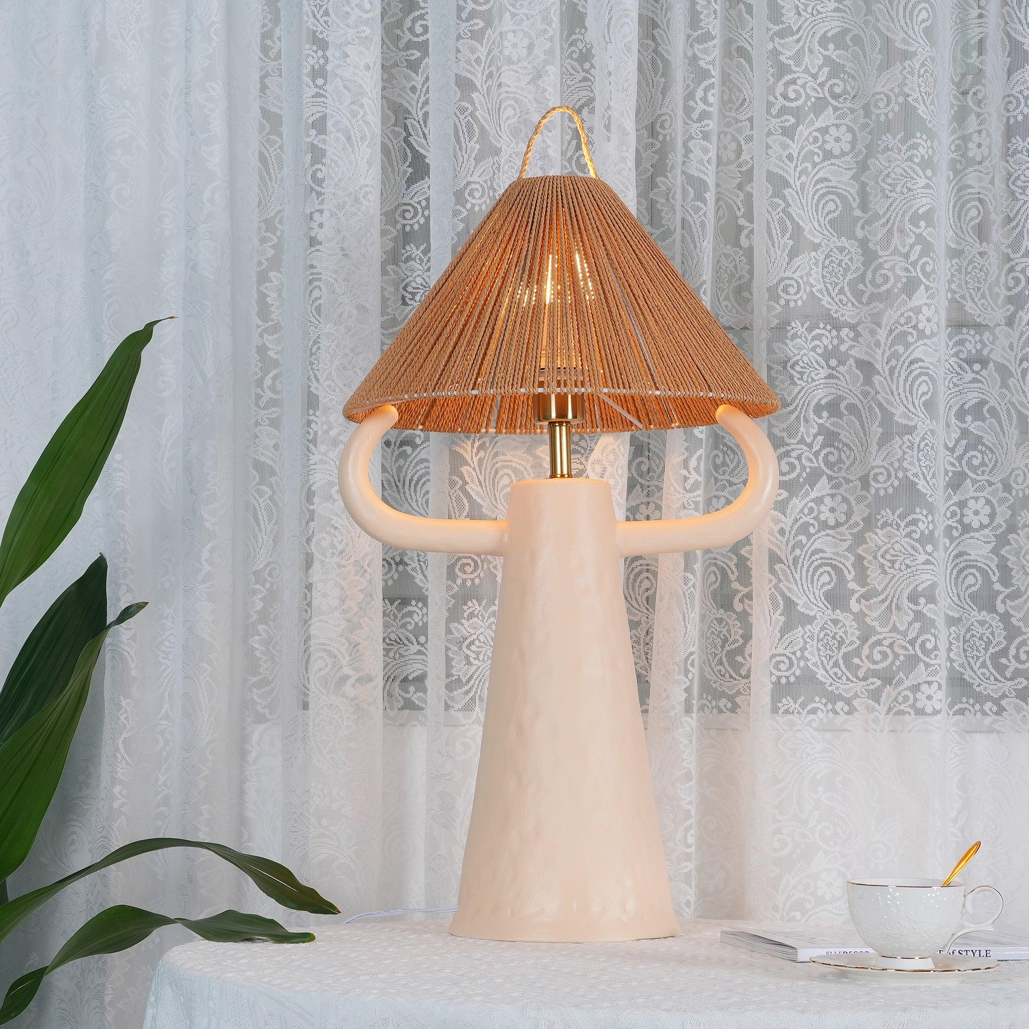 Horns Ceramic Table Light, Bedside Table Lamp, detail 25