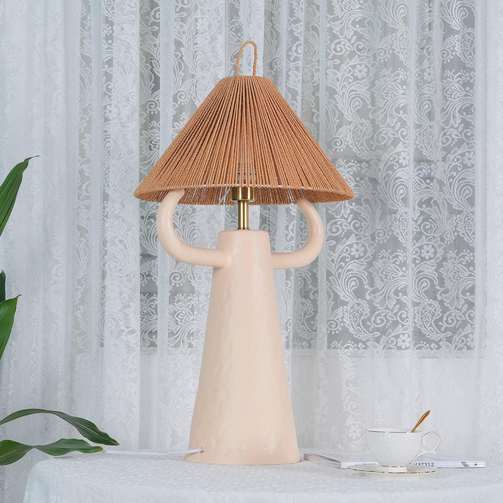 Horns Ceramic Table Light, Bedside Table Lamp, detail 26