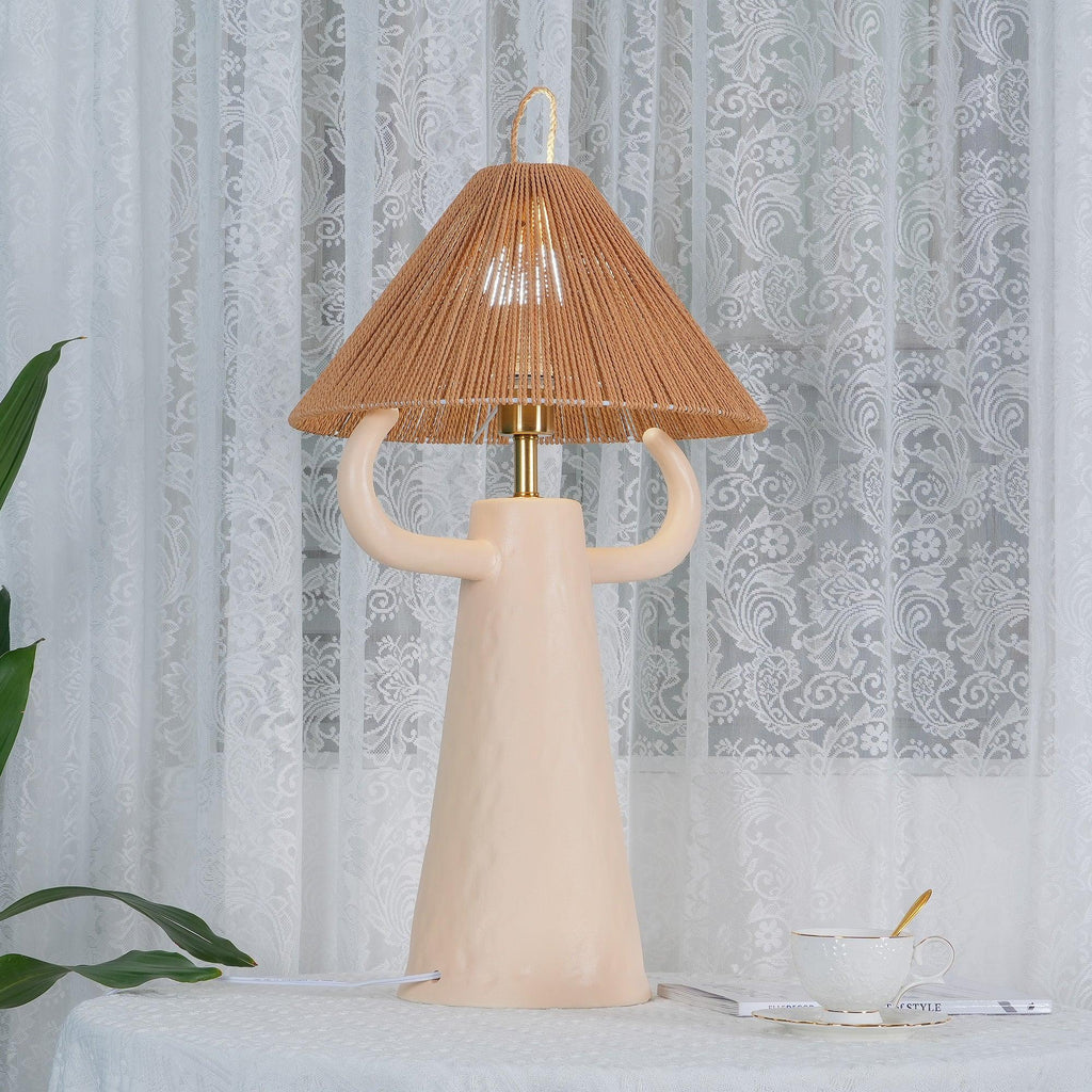 Horns Ceramic Table Light, Bedside Table Lamp, detail 27