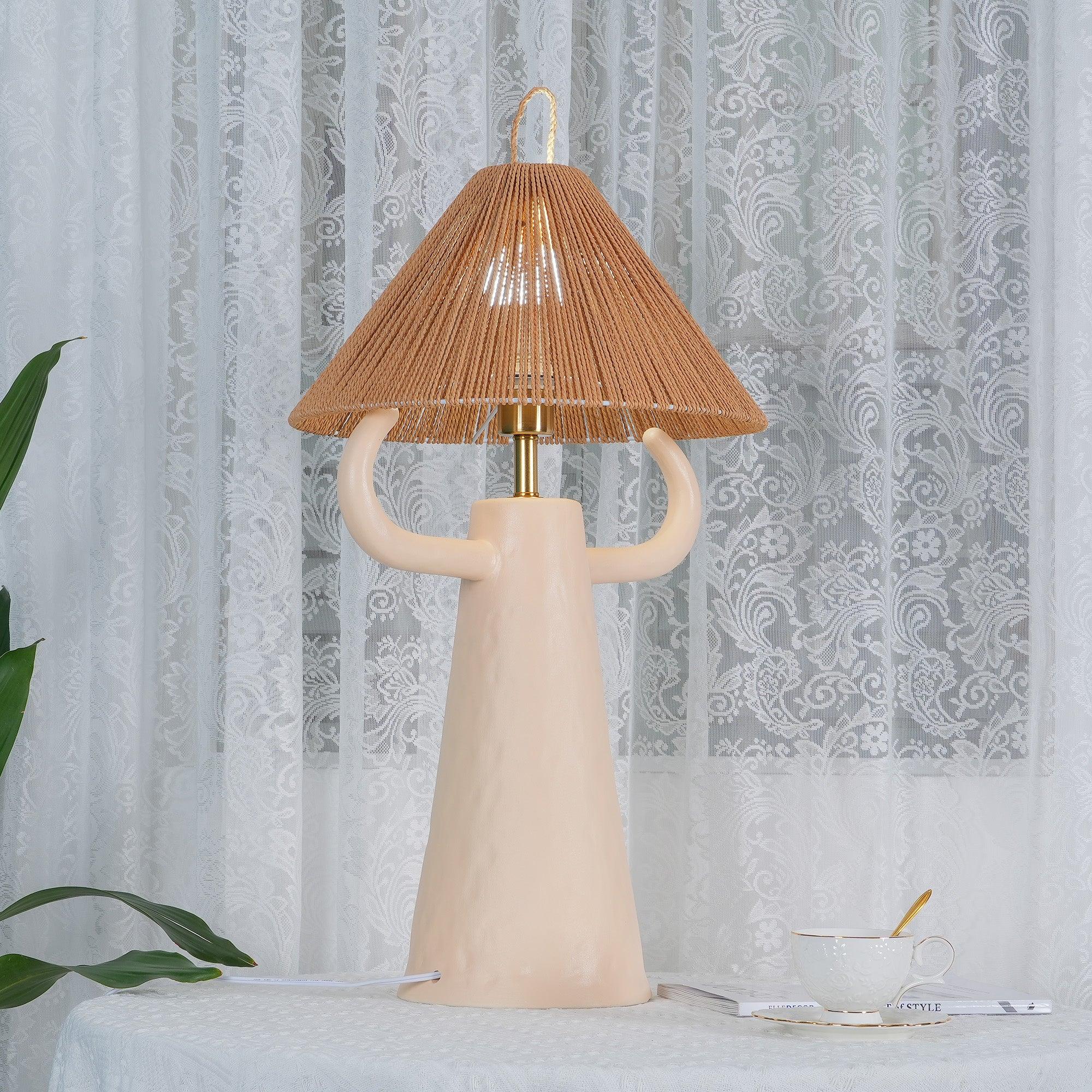 Horns Ceramic Table Light, Bedside Table Lamp, detail 27