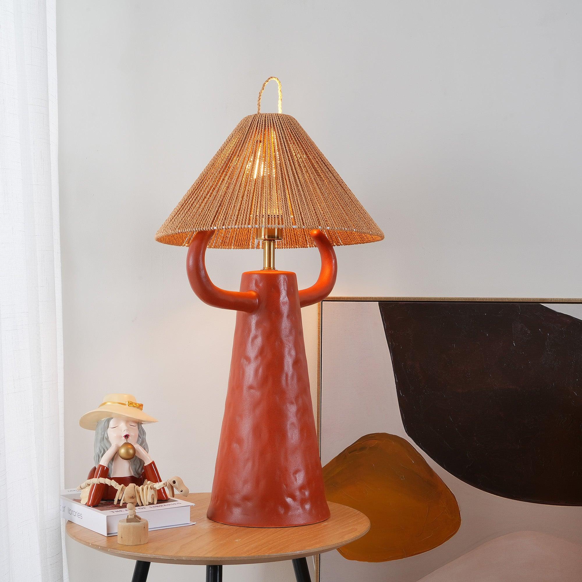 Horns Ceramic Table Light, Bedside Table Lamp, detail 24