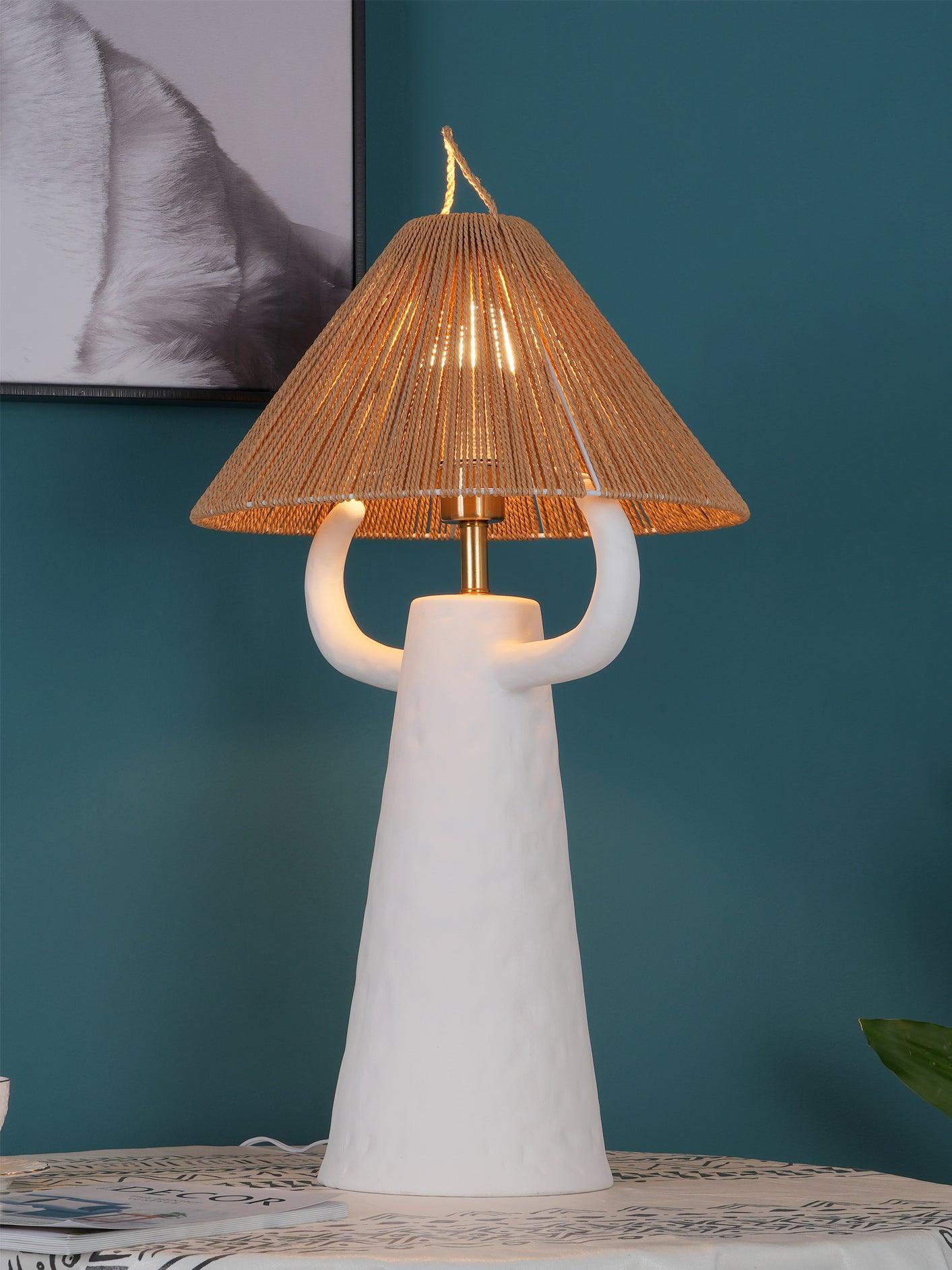 Horns Ceramic Table Light, Bedside Table Lamp, detail 4