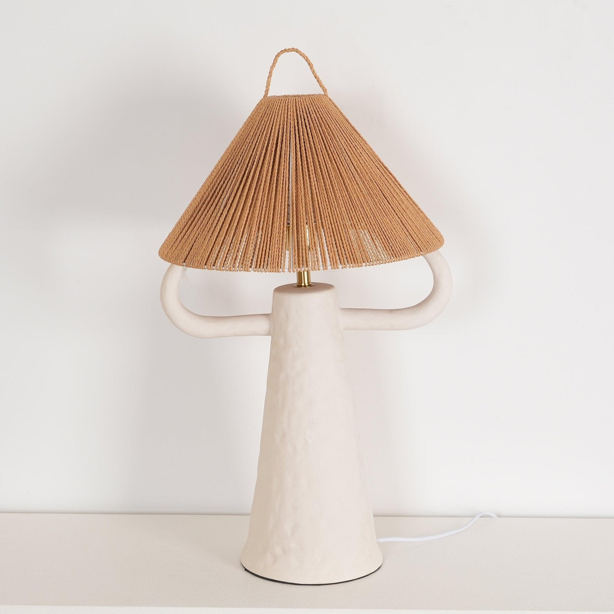 Horns Ceramic Table Light, Bedside Table Lamp, detail 10