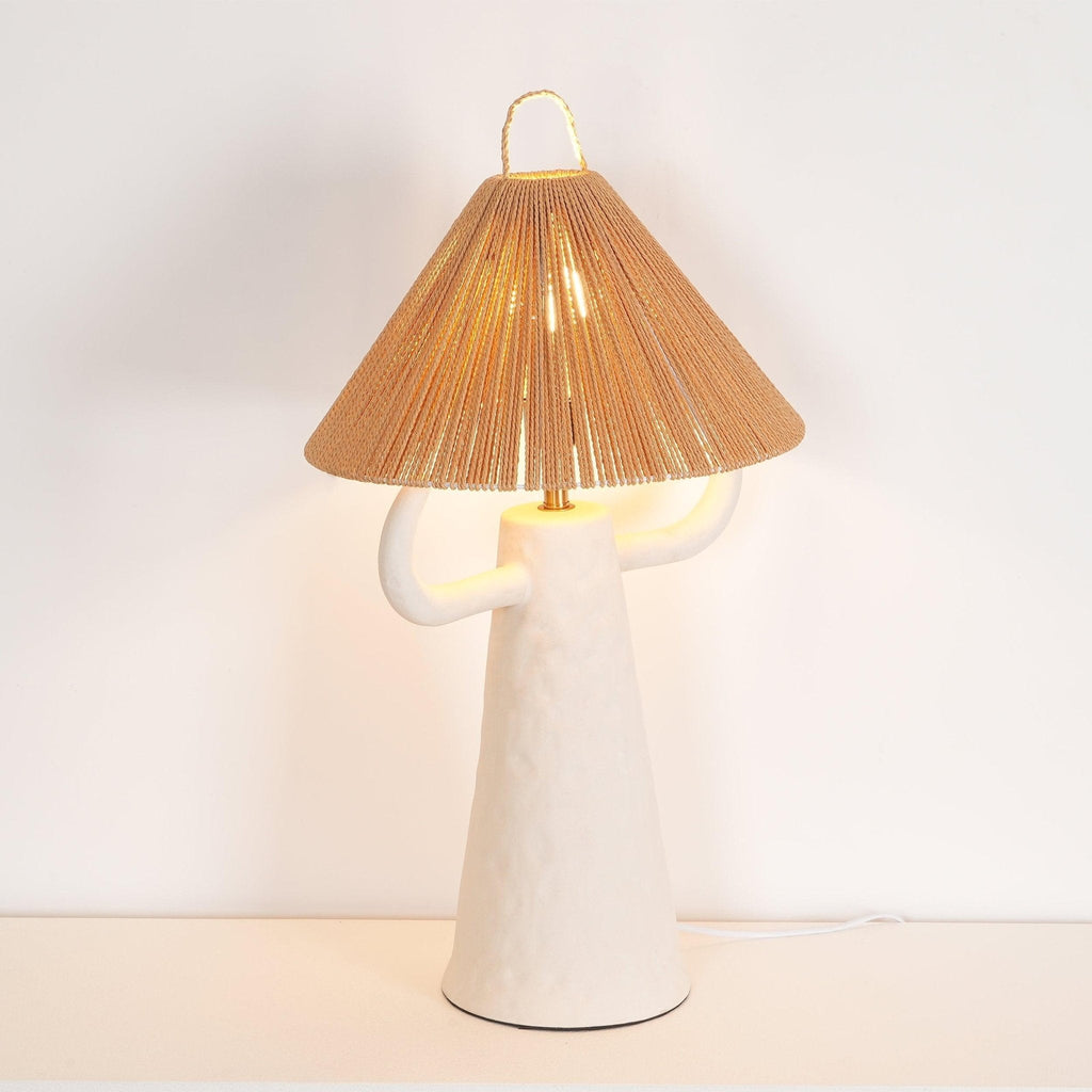 Horns Ceramic Table Light, Bedside Table Lamp, detail 11