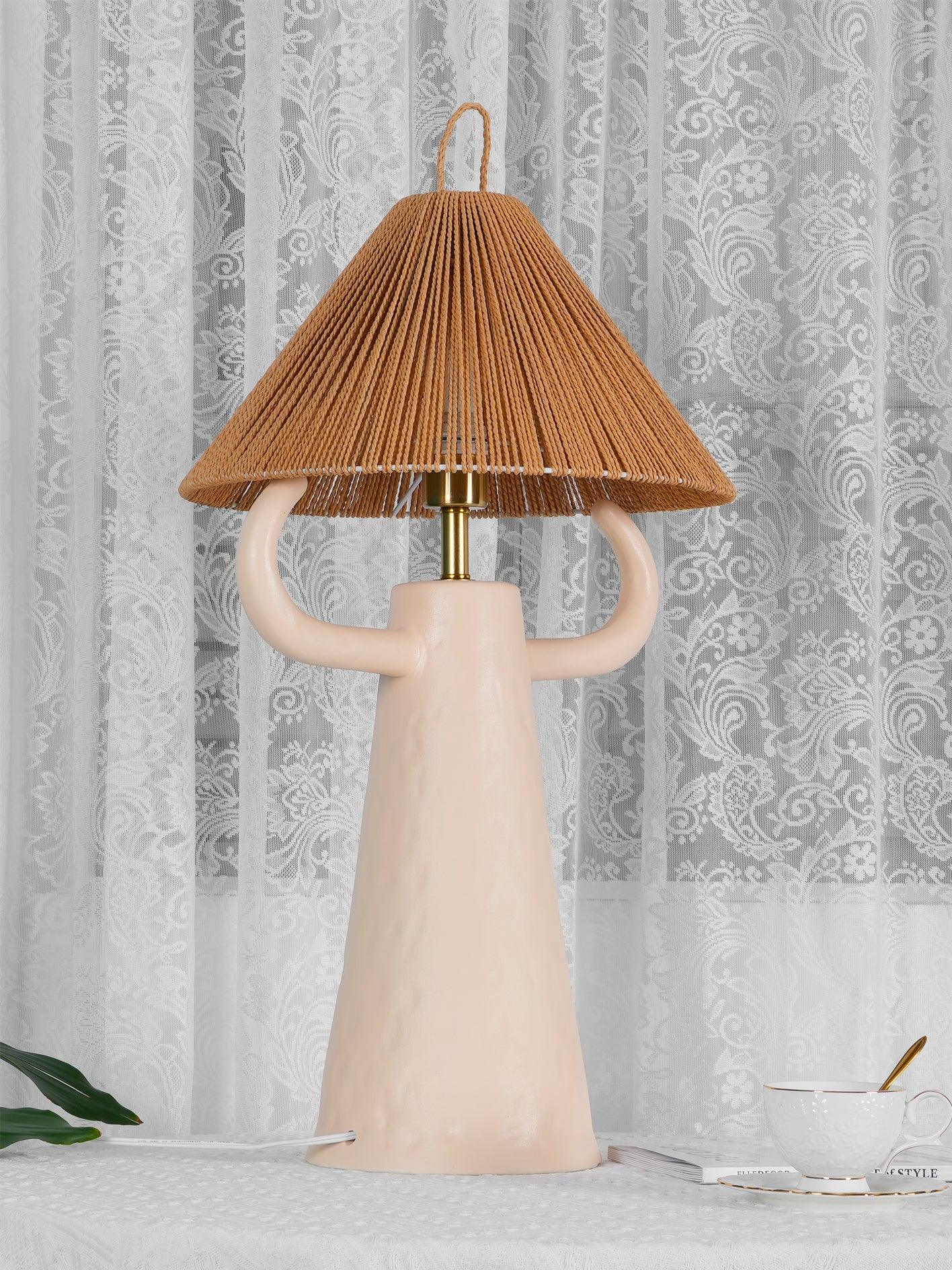 Horns Ceramic Table Light, Bedside Table Lamp, detail 3