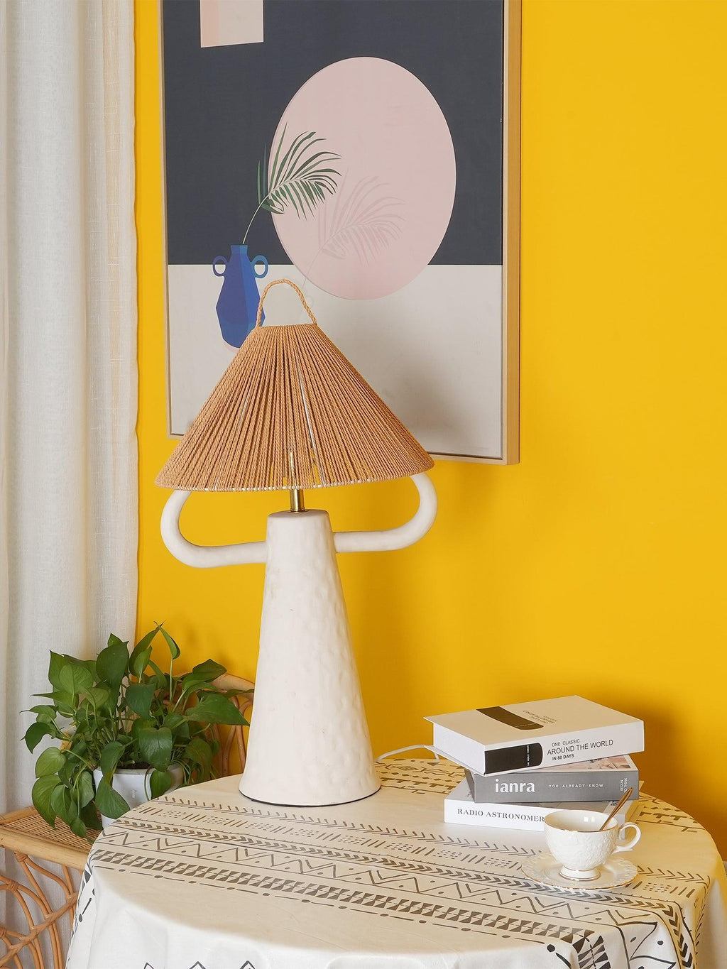 Horns Ceramic Table Light, Bedside Table Lamp, detail 9