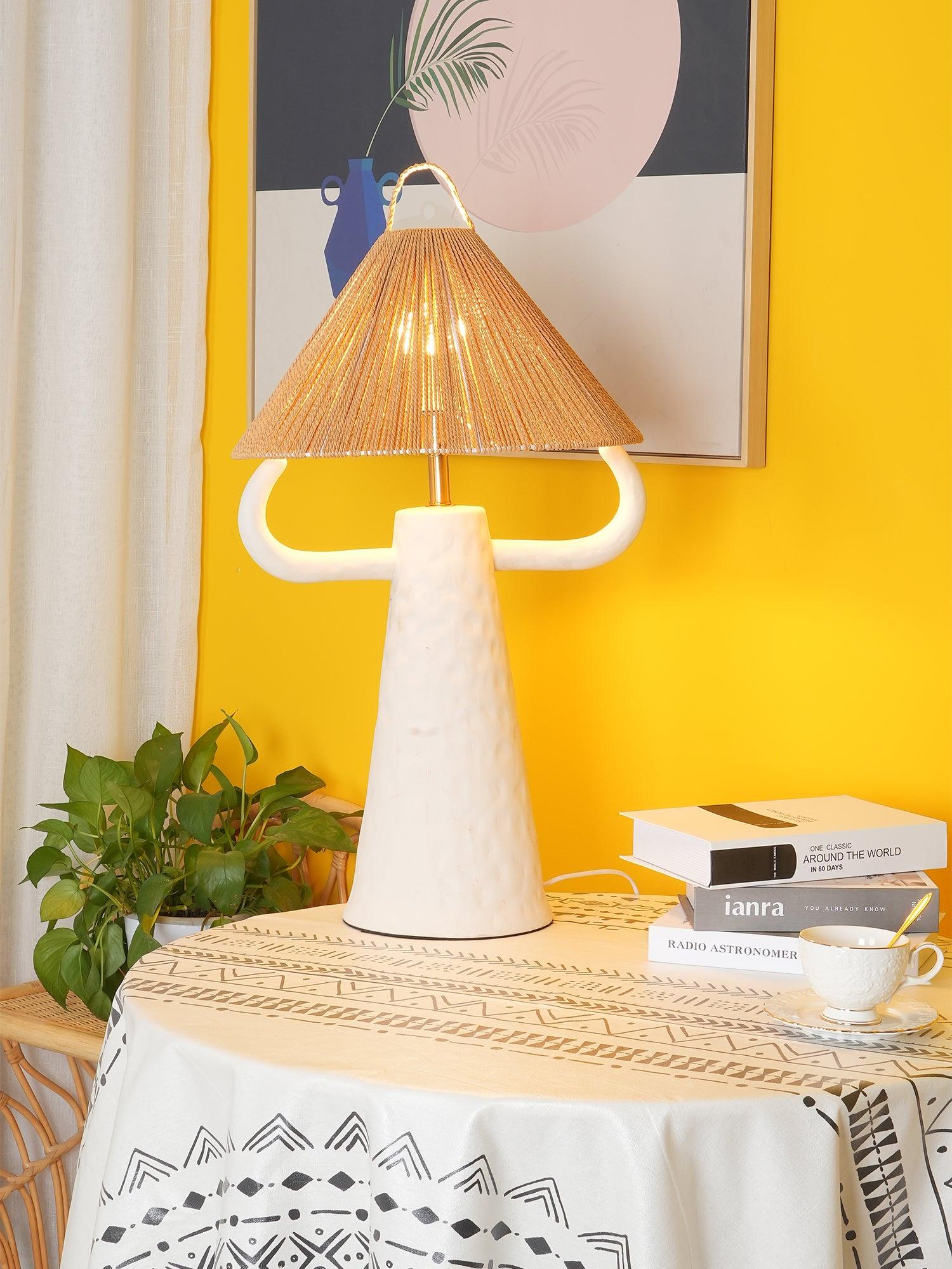 Horns Ceramic Table Light, Bedside Table Lamp, detail 7