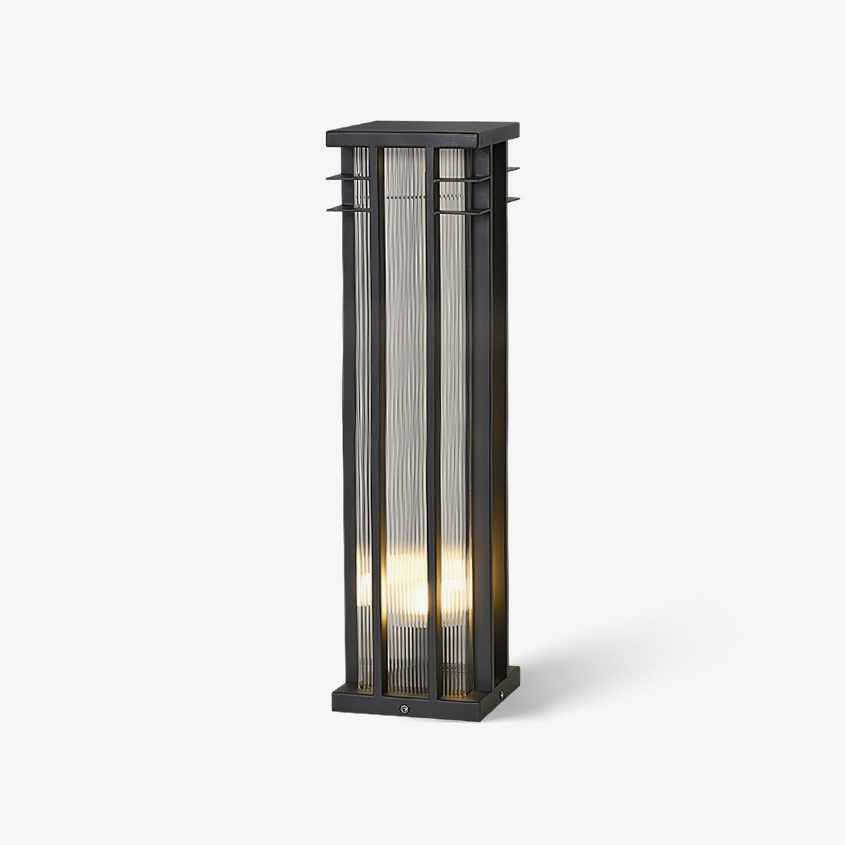 Double Axis Exterior Post Lamp, Outdoor Wall Light, Metal, L 16cm x W 16 cm x H 45cm