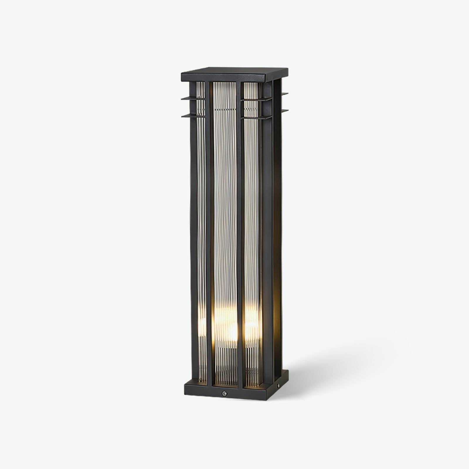 Double Axis Exterior Post Lamp, Outdoor Wall Light, Metal, L 16cm x W 16 cm x H 45cm