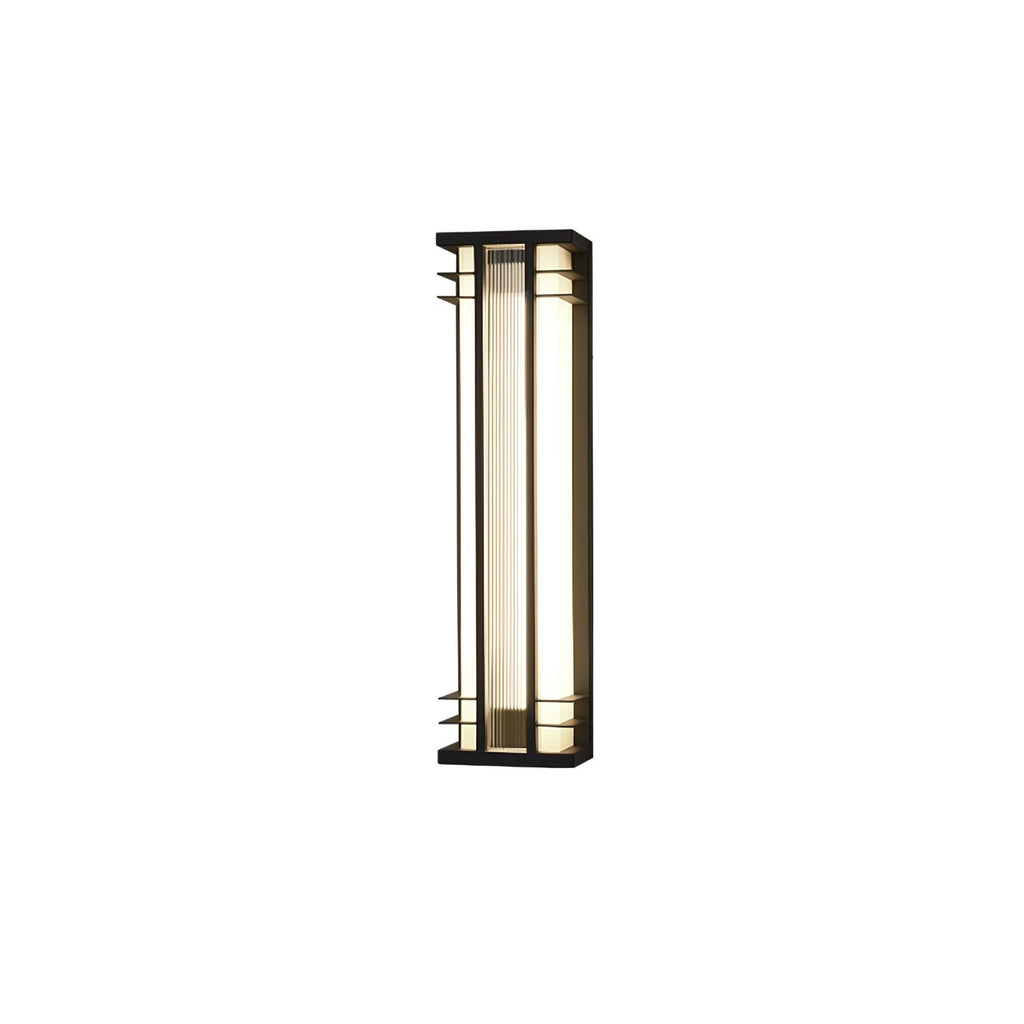 Double Axis Exterior Wall Light - L 16cm x W 12cm x H 35cm Stainless steel, Outdoor Wall Light