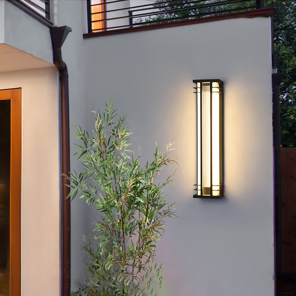 Double Axis Exterior Wall Light - L 16cm x W 12cm x H 35cm Stainless steel, Outdoor Wall Light, detail 19