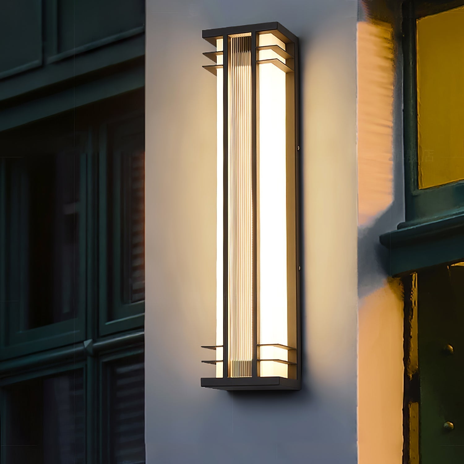 Double Axis Exterior Wall Light - L 16cm x W 12cm x H 35cm Stainless steel, Outdoor Wall Light, detail 3