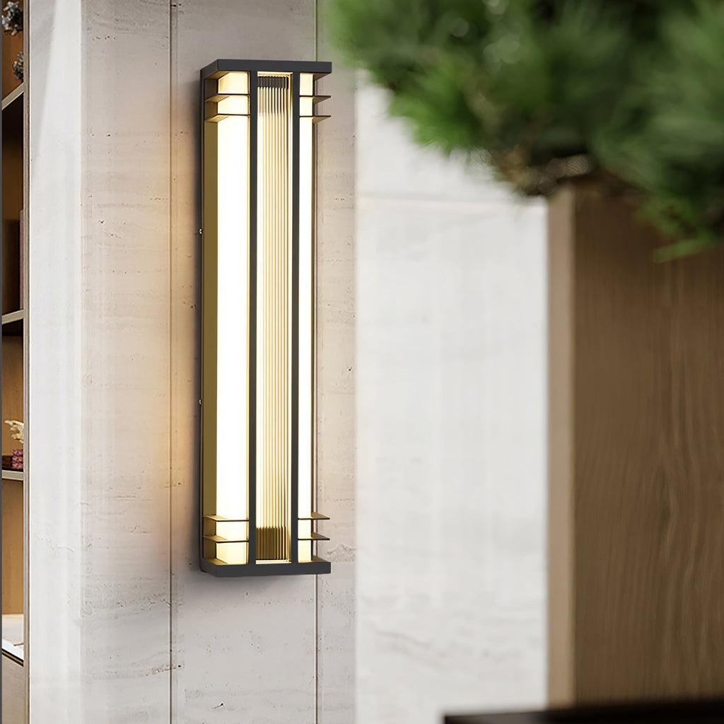 Double Axis Exterior Wall Light - L 16cm x W 12cm x H 35cm Stainless steel, Outdoor Wall Light, detail 10