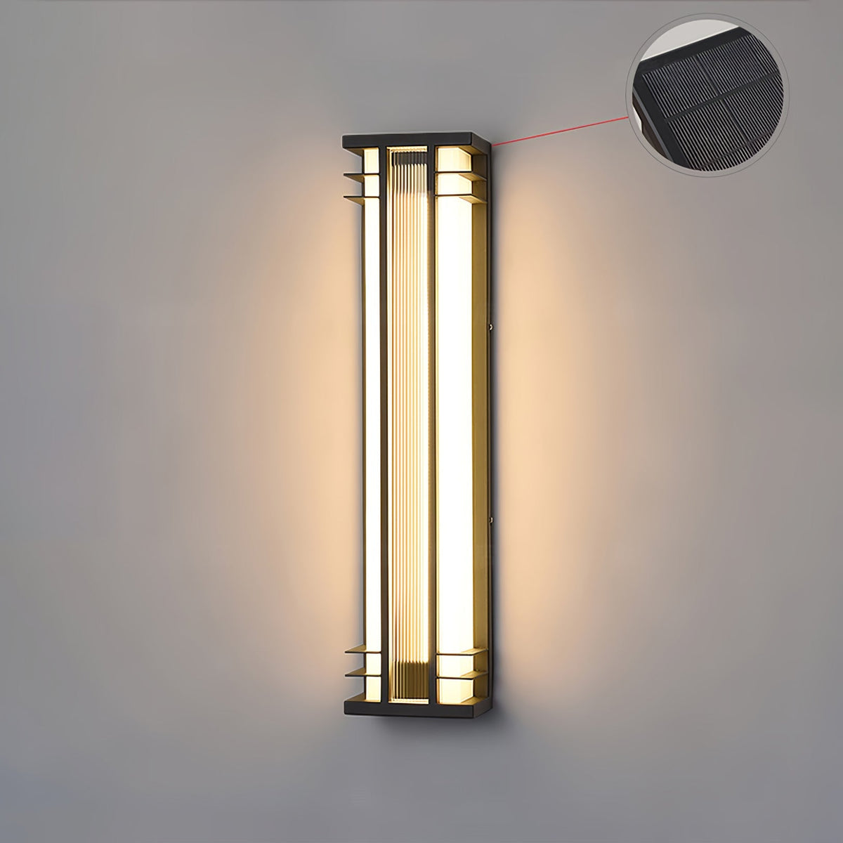 Double Axis Exterior Wall Light - L 16cm x W 12cm x H 35cm Stainless steel, Outdoor Wall Light, detail 11