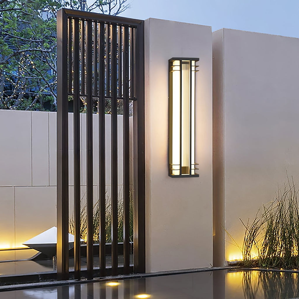 Double Axis Exterior Wall Light - L 16cm x W 12cm x H 35cm Stainless steel, Outdoor Wall Light, detail 9