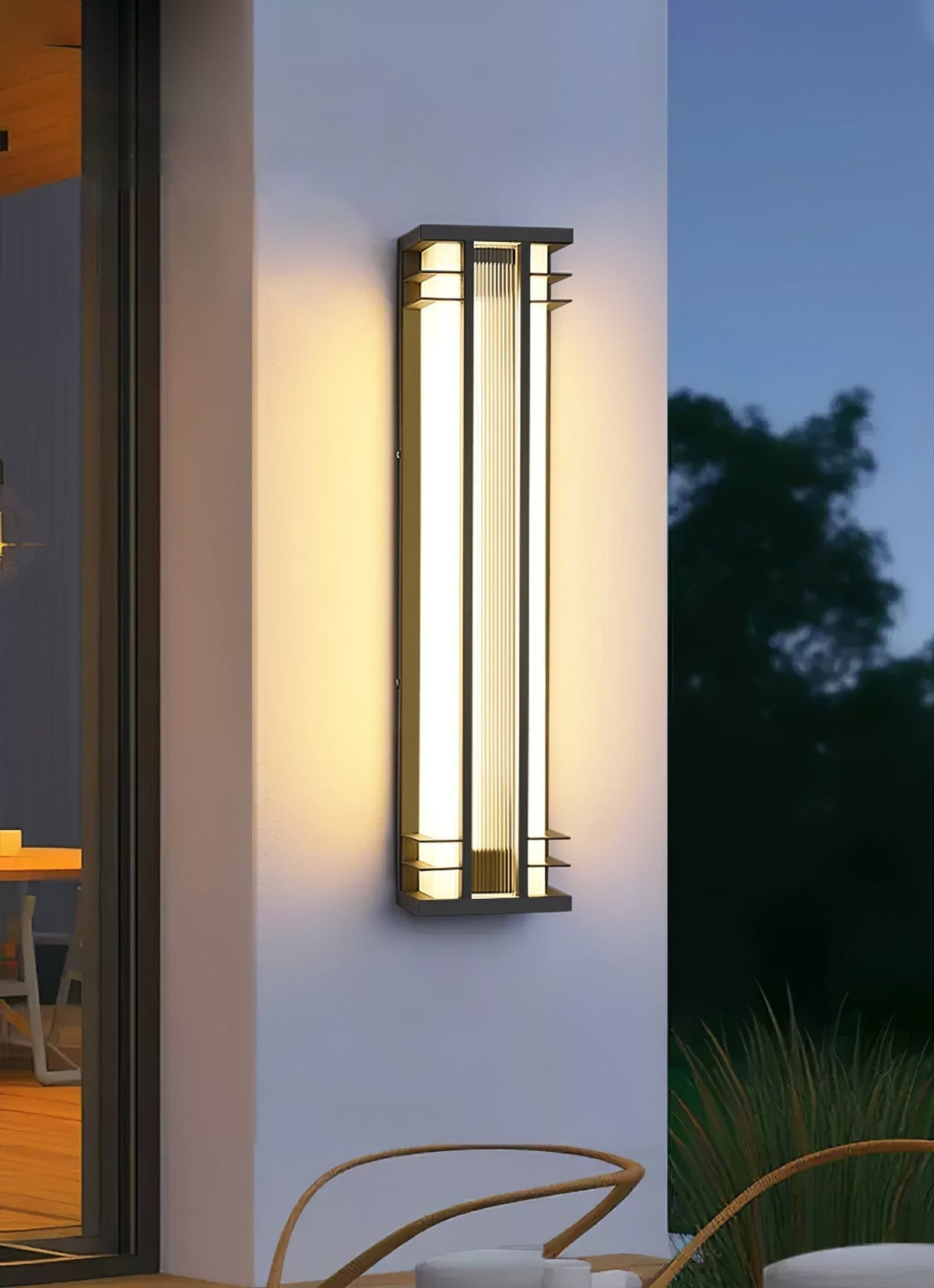 Double Axis Exterior Wall Light - L 16cm x W 12cm x H 35cm Stainless steel, Outdoor Wall Light, detail 21