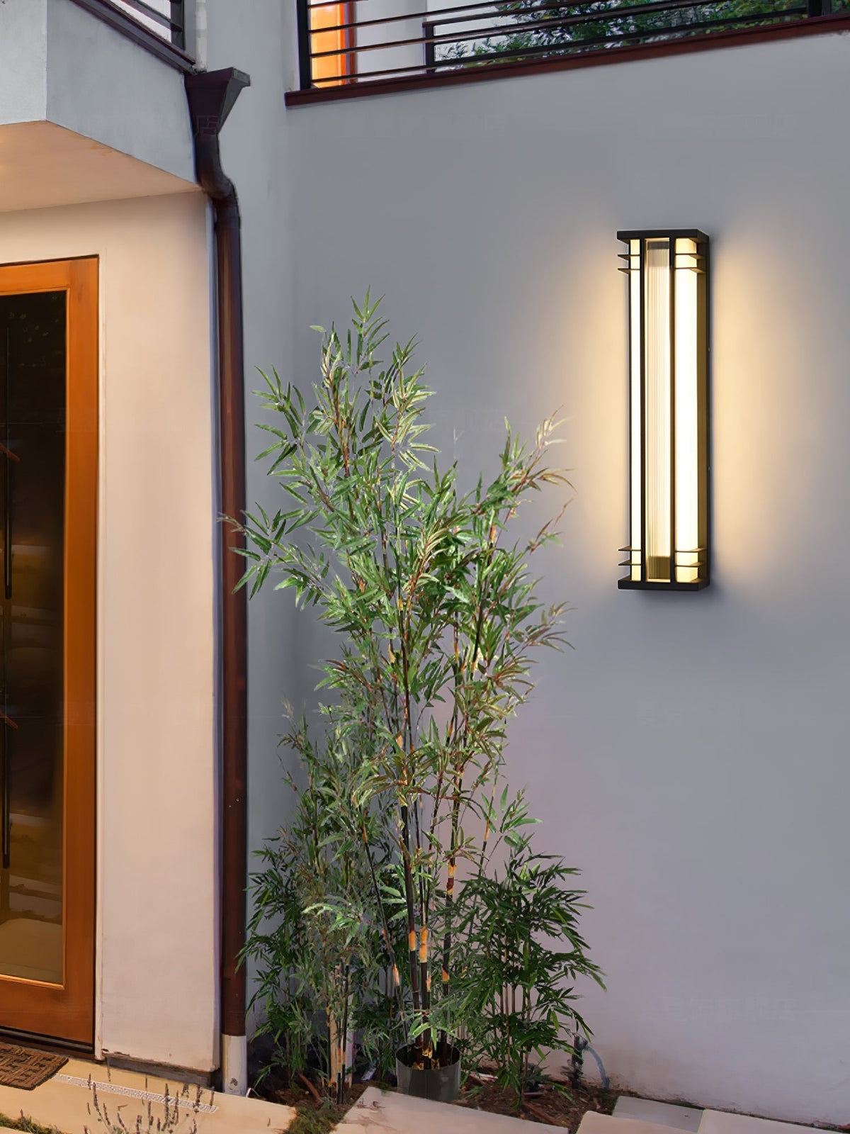 Double Axis Exterior Wall Light - L 16cm x W 12cm x H 35cm Stainless steel, Outdoor Wall Light, detail 23