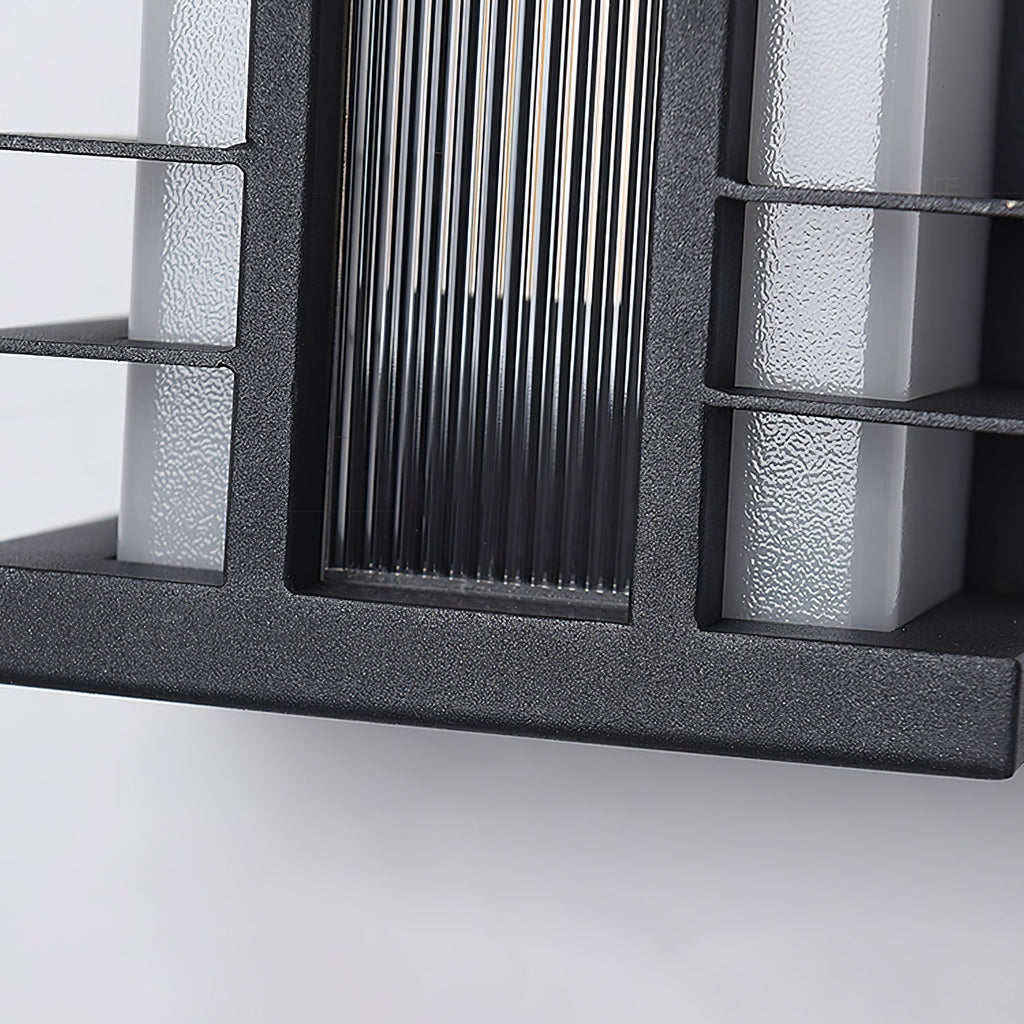 Double Axis Exterior Wall Light - L 16cm x W 12cm x H 35cm Stainless steel, Outdoor Wall Light, detail 26