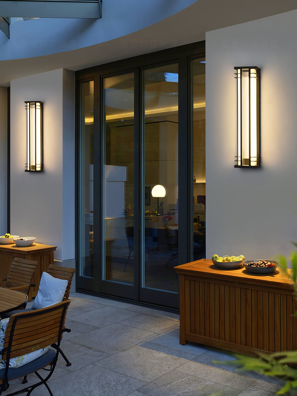 Double Axis Exterior Wall Light - L 16cm x W 12cm x H 35cm Stainless steel, Outdoor Wall Light, detail 12