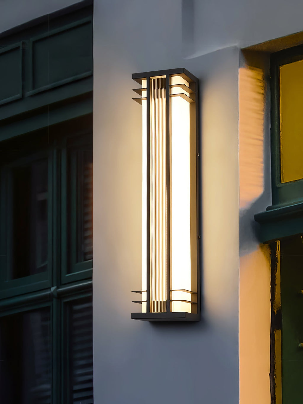 Double Axis Exterior Wall Light - L 16cm x W 12cm x H 35cm Stainless steel, Outdoor Wall Light, detail 30