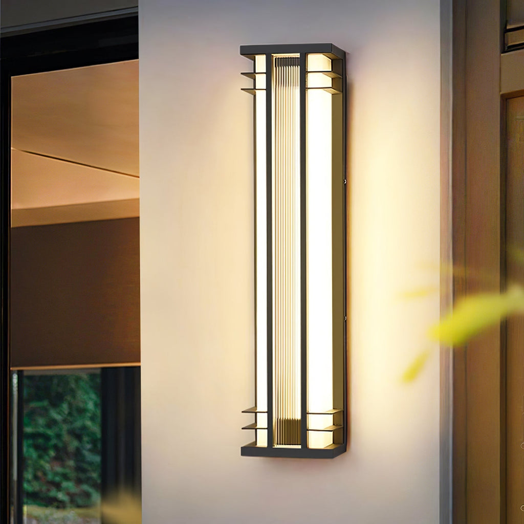 Double Axis Exterior Wall Light - L 16cm x W 12cm x H 35cm Stainless steel, Outdoor Wall Light, detail 7