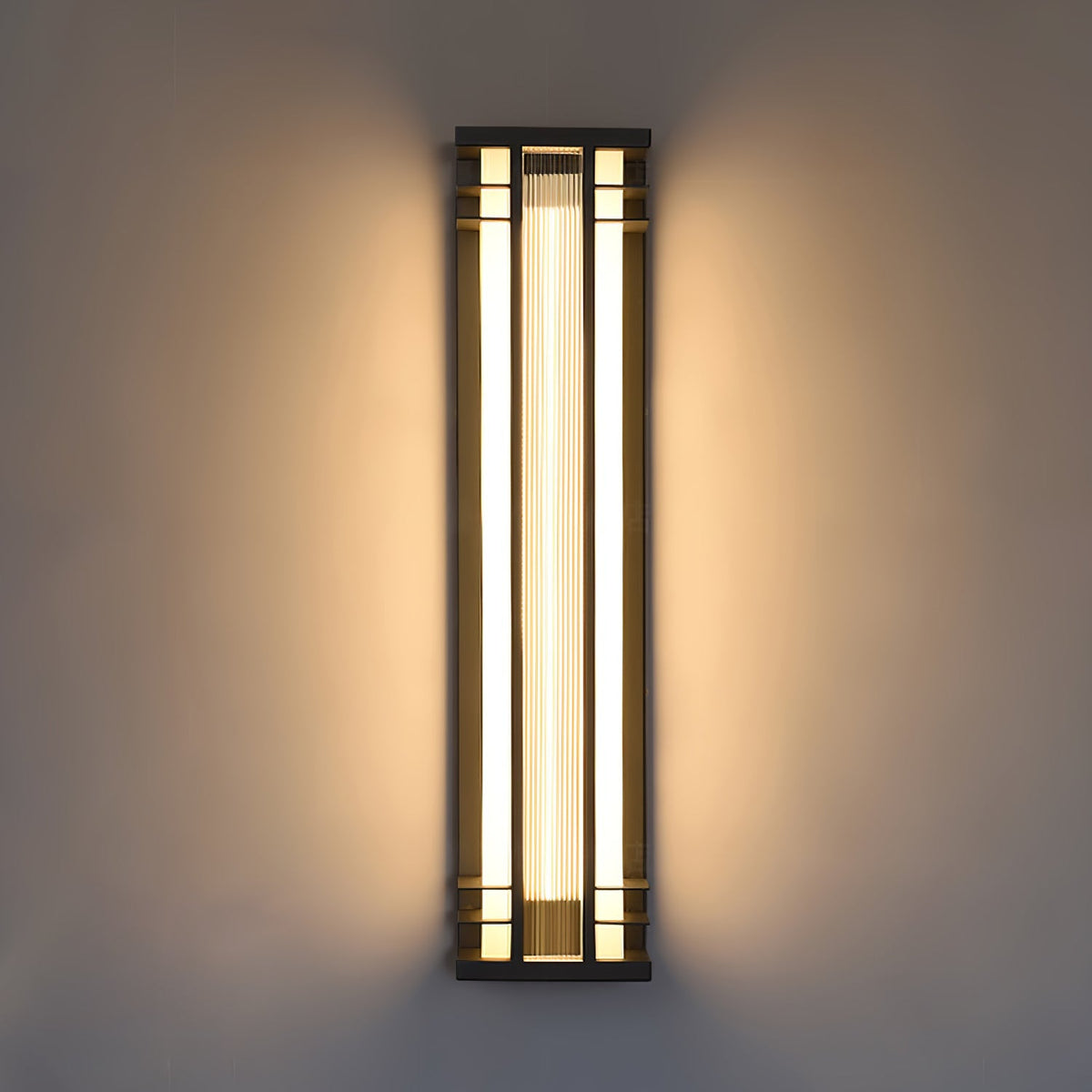 Double Axis Exterior Wall Light - L 16cm x W 12cm x H 35cm Stainless steel, Outdoor Wall Light, detail 13
