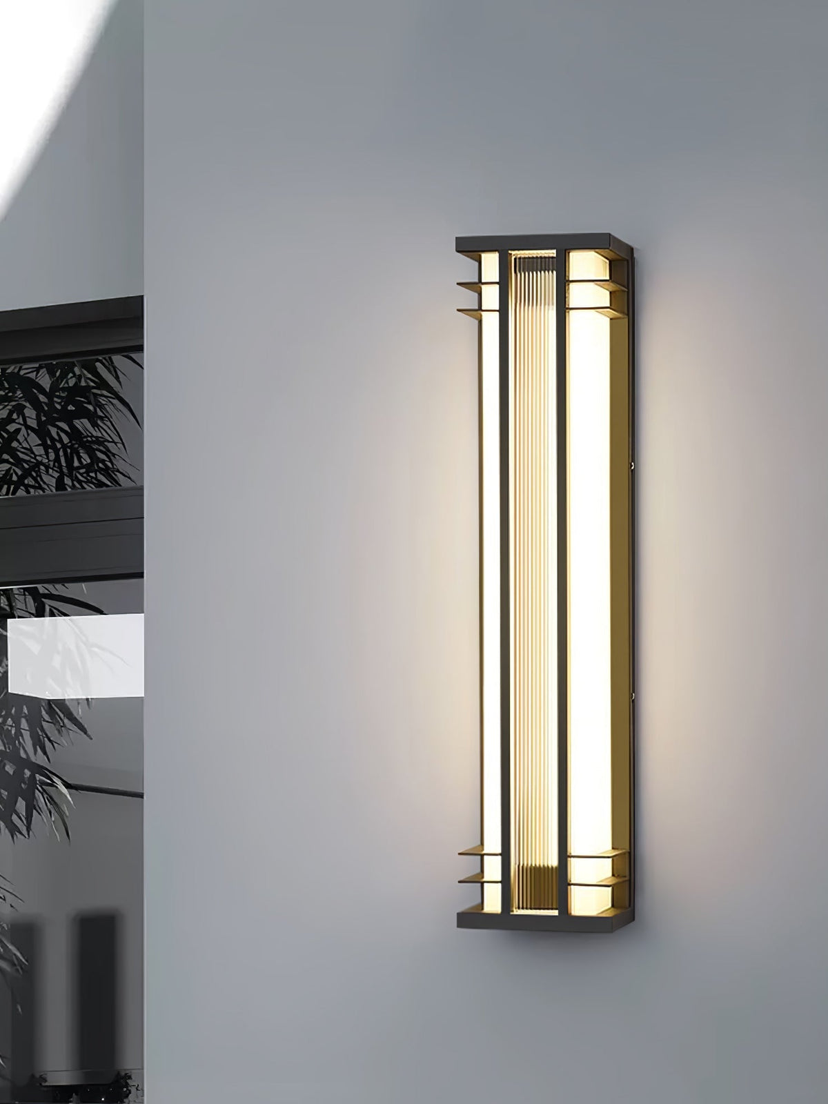 Double Axis Exterior Wall Light - L 16cm x W 12cm x H 35cm Stainless steel, Outdoor Wall Light, detail 14