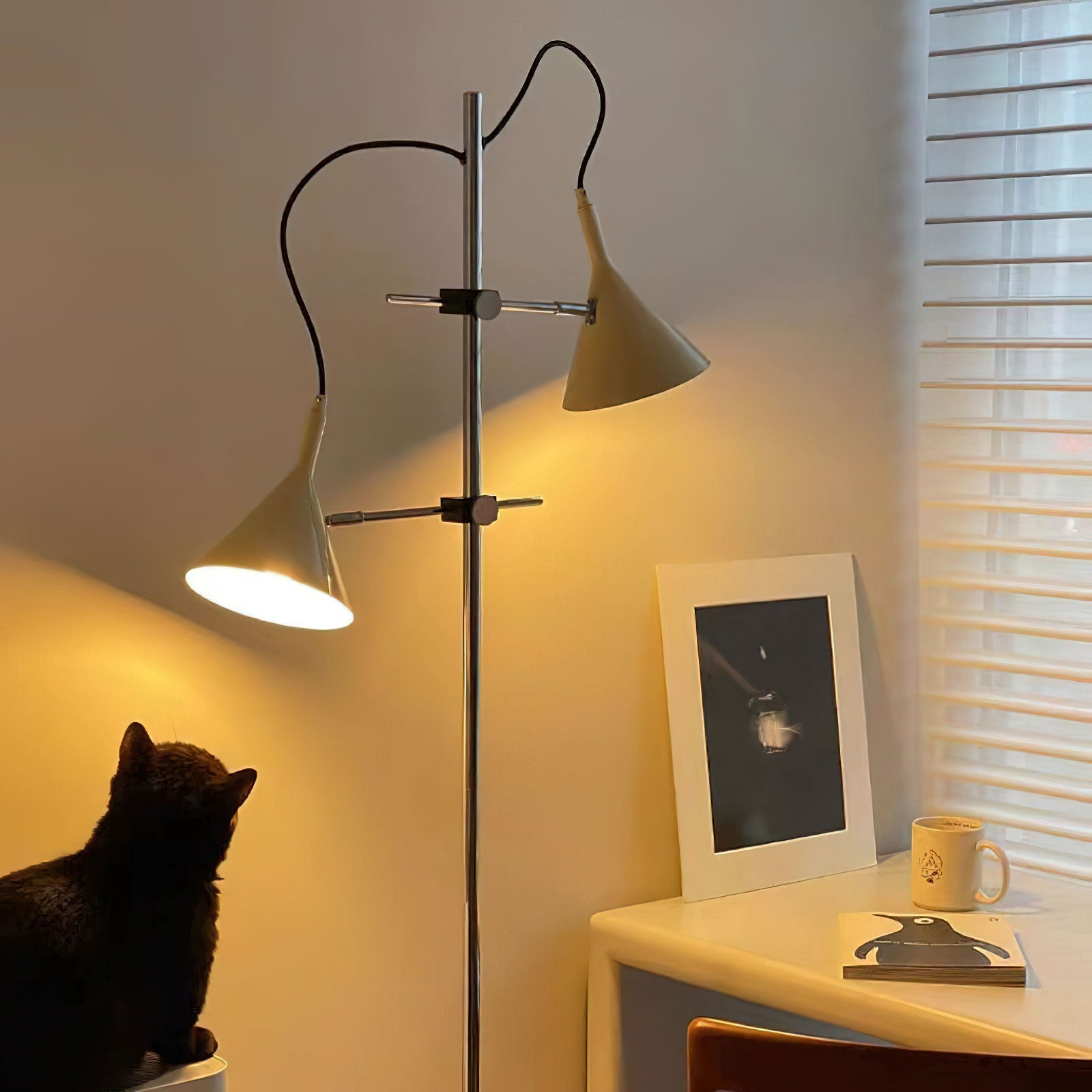 Double Bar Floor Light 9.8", Floor Lamp, detail 7