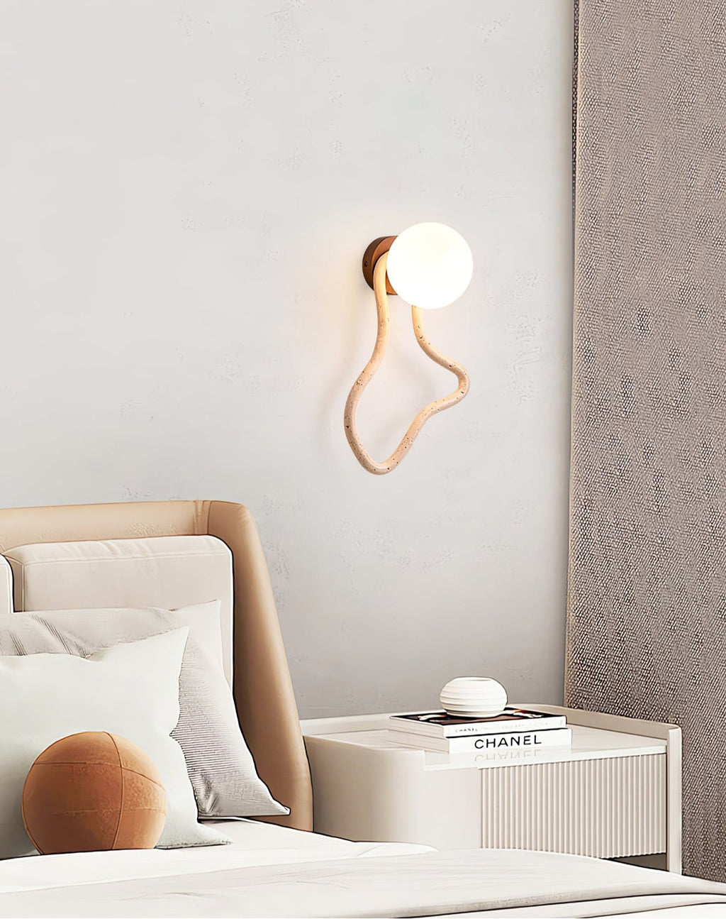 Driftform Travertine Wall Light, Hardwired Wall Sconce, detail 6