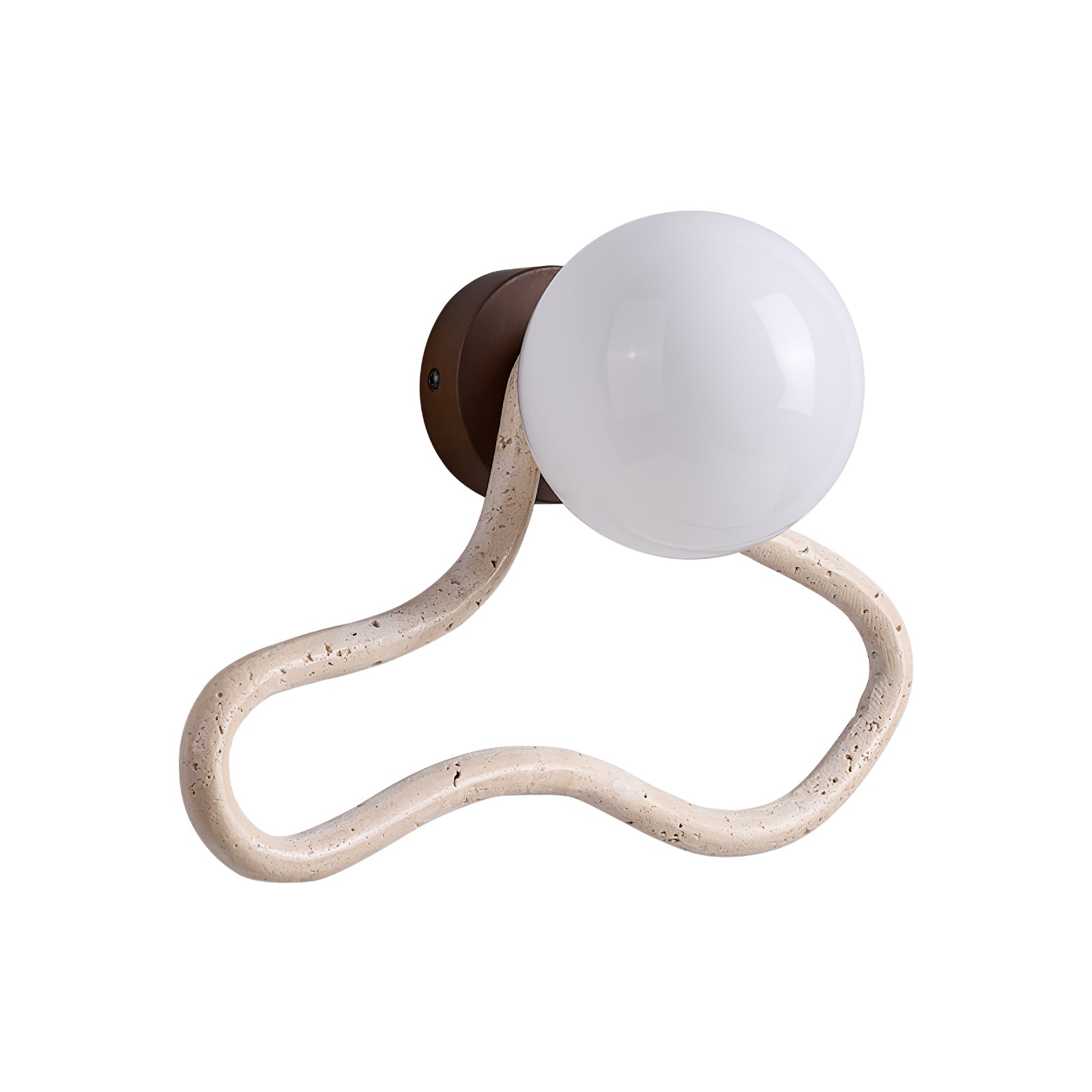 Driftform Travertine Wall Light, Hardwired Wall Sconce, detail 14