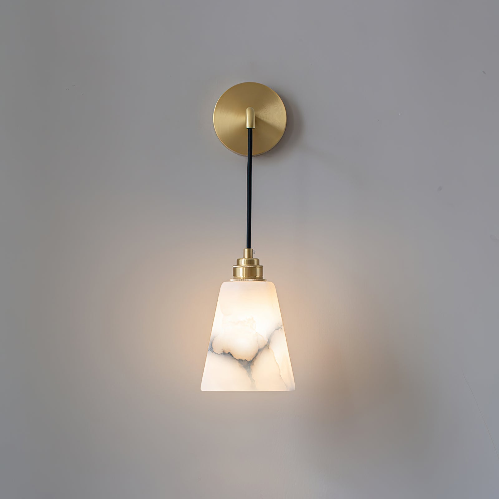Droplet Alabaster Wall Light, Hardwired Wall Sconce, detail 8