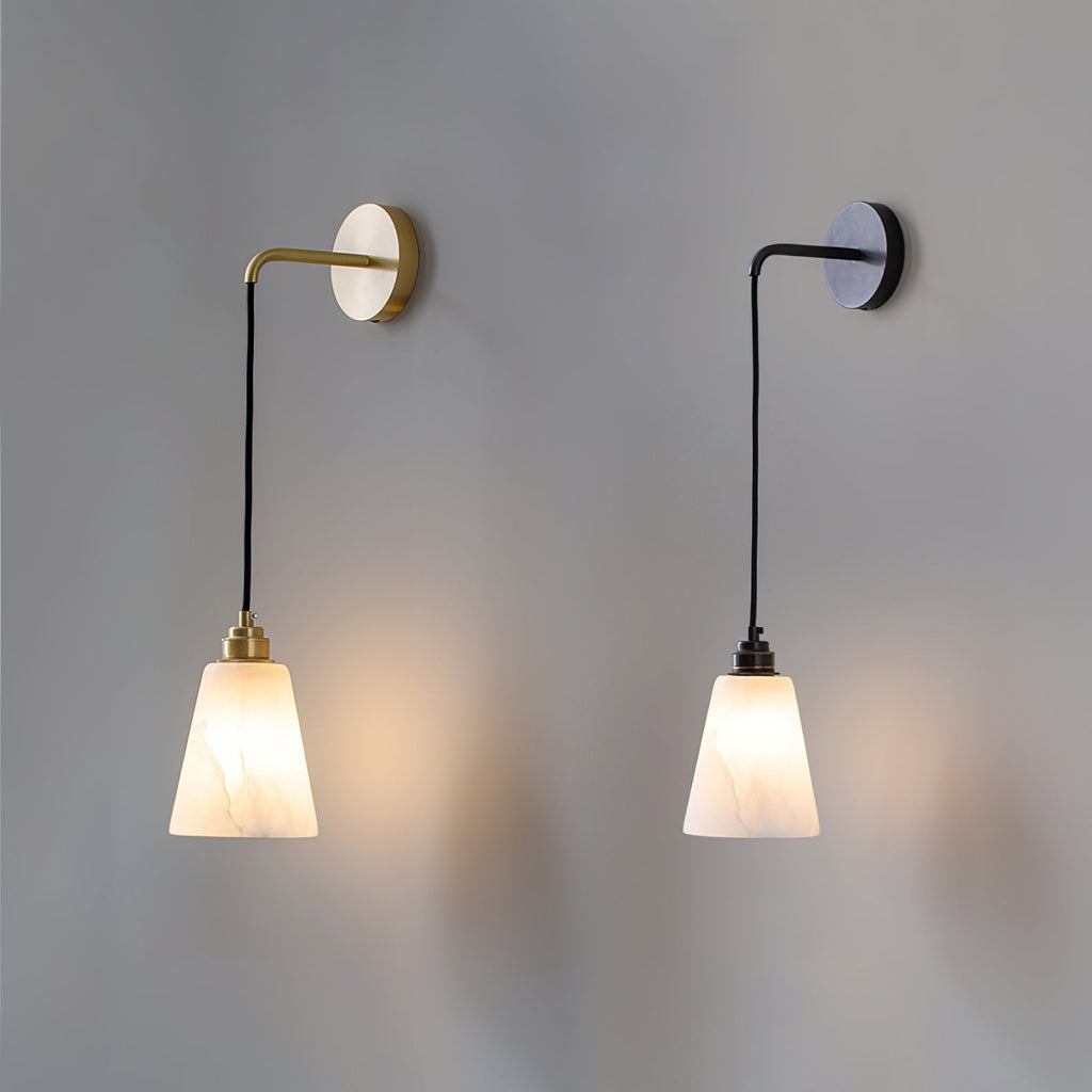 Droplet Alabaster Wall Light, Hardwired Wall Sconce, detail 13