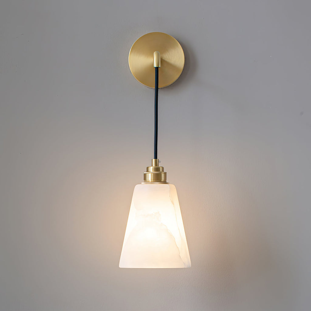 Droplet Alabaster Wall Light, Hardwired Wall Sconce, detail 17