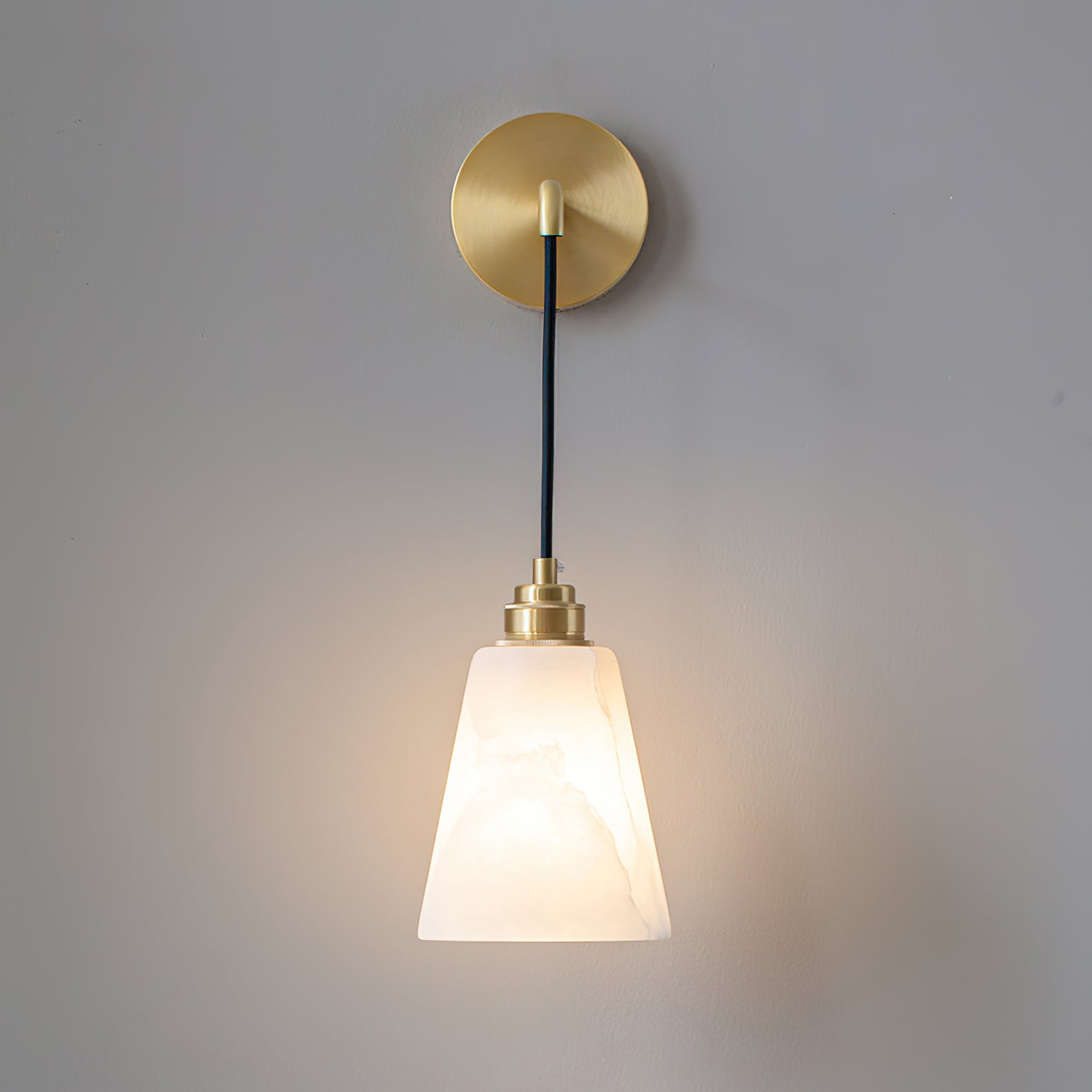 Droplet Alabaster Wall Light, Hardwired Wall Sconce, detail 17