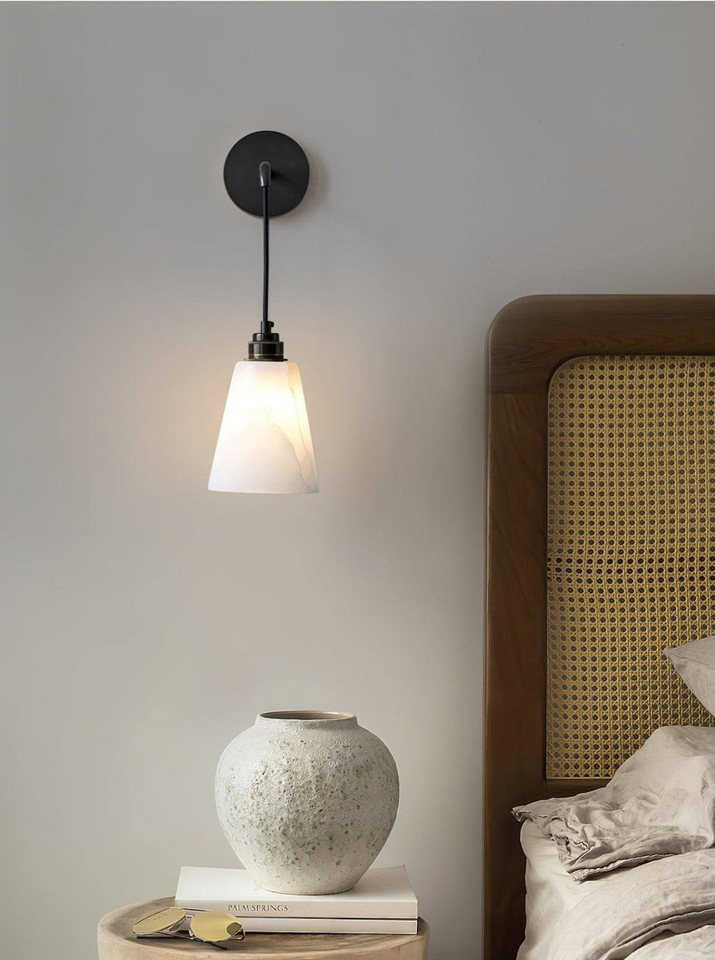 Droplet Alabaster Wall Light, Hardwired Wall Sconce, detail 3