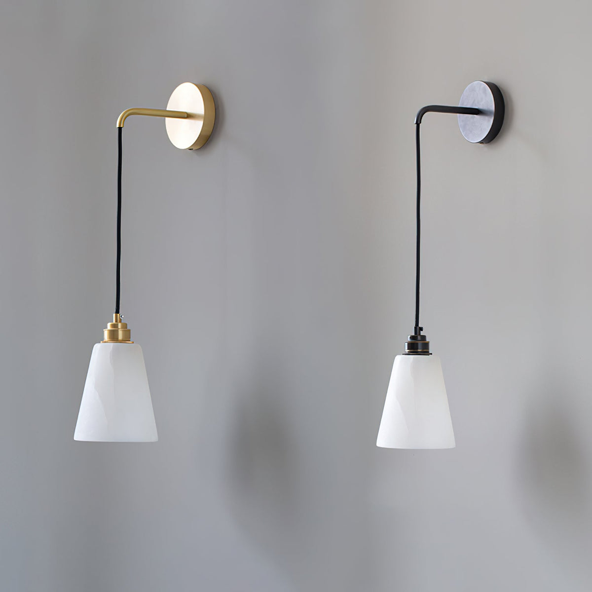 Droplet Alabaster Wall Light, Hardwired Wall Sconce, detail 10