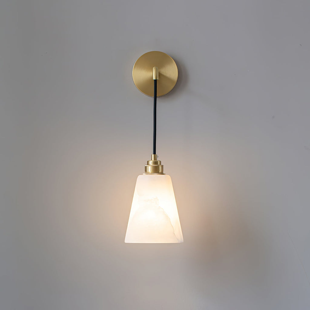 Droplet Alabaster Wall Light, Hardwired Wall Sconce, detail 18