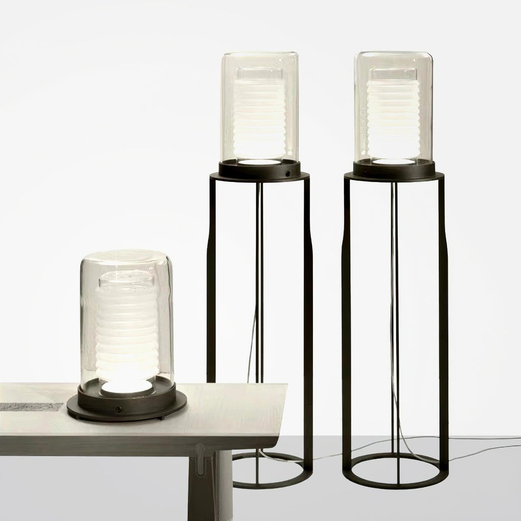Dual Cylinder Glass Floor Light, Floor Lamp, detail 3
