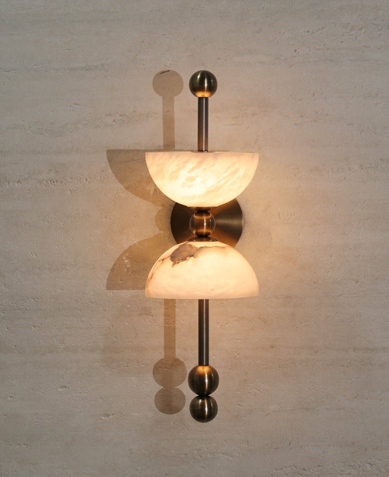 Duo Alabaster Wall Light, Hardwired Wall Sconce, detail 12
